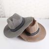Bohemia Style Travel Female Beach Old Man Sun Hat Middle-aged Men Straw Hat Solid Color Panama Hat