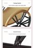 Adult Rattan Rocking Chair: Steel-Framed Recliner for Leisure and Napping on Balconies