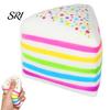 Simulated Cake Toy Squeeze Anxiety Relief Slow Rising Rainbow Stress Reducer Portable Fake Food Decompression Tools Fidget