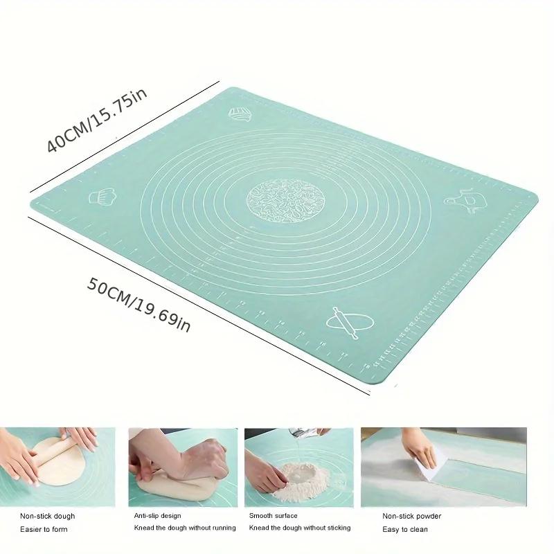 Large Silicone Baking Mat Non-Stick Pies Dough Rolling Pad Dumpling Pastry Cake Tray Heat-Resistant Kitchen Utensils