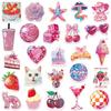 10/30/50pcs Pink Y2k Cartoon Stickers INS Style Aesthetic Decoration Decals DIY Stationery Stationery Cute Sticker Packs