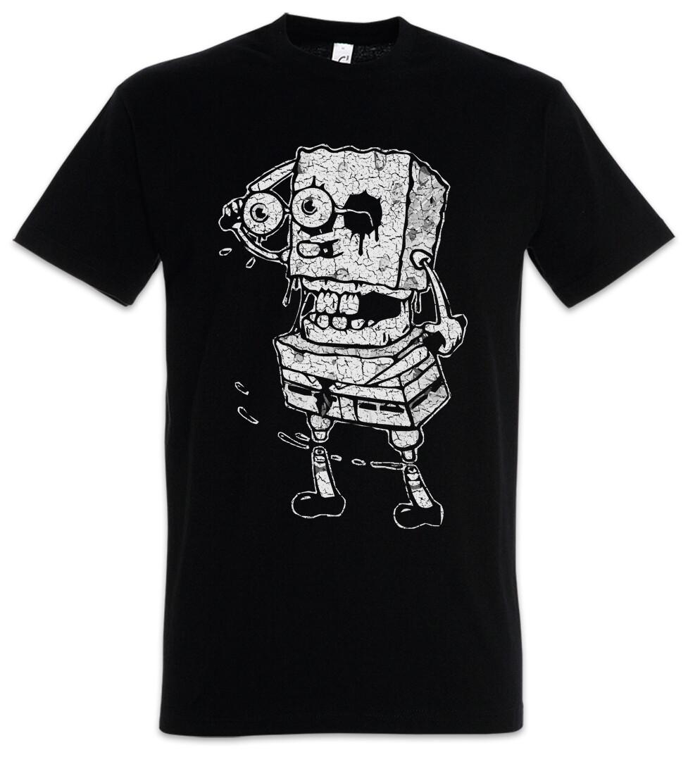 Sponge Rob T-Shirt Mens Womens Tees Top Fun Halloween The Zombie Bob Walking Brain Brains Eater Dead M