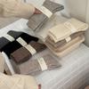 Solid-colored Versatile Wool Socks for Winter Warmth, Knitted Mid-calf Socks, Gentle Milk Tea Thickened Socks