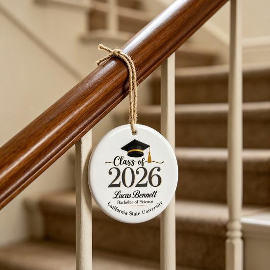 Graduation Acrylic Charm 2D Flat Pendant for Car Rearview Mirror Keychain Bag Cute 2026 Class of Keepsake Unique Gift for Grads