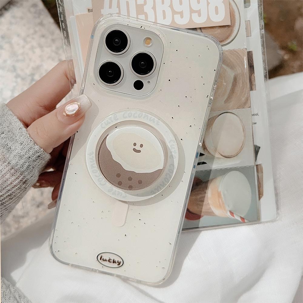 Creative Coconut Stand Phone Case for iPhone 13 iPhone 15 iPhone 16 Pro Max