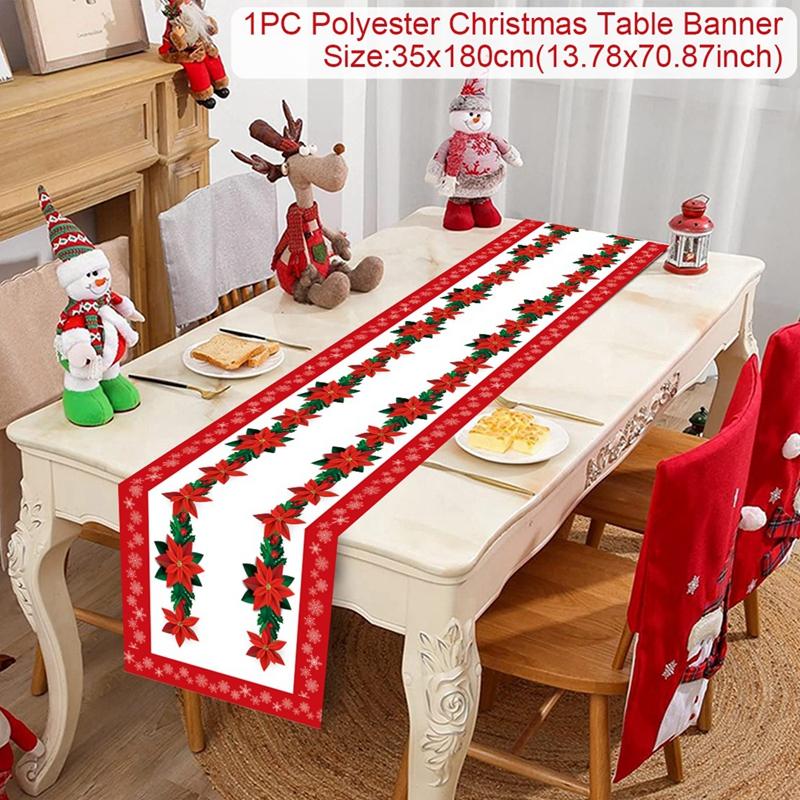 Christmas Tablerunner Merry Christmas Decoration For Home Tablecloth Kitchen Xmas 2025 Navidad Kerst Natal Happy New Year 2025