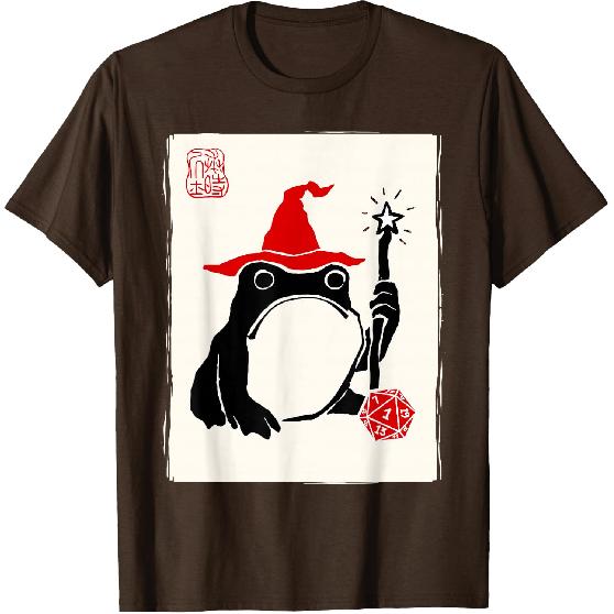 NAT 1 DND Board Games Men Funny Japanese Frog T-Shirt