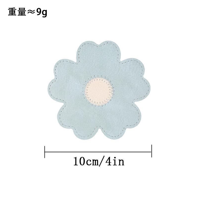 ins spring and summer explosion flower leather placemat thermal insulation waterproof oil-proof thermal insulation mat dining table mat petal coaster