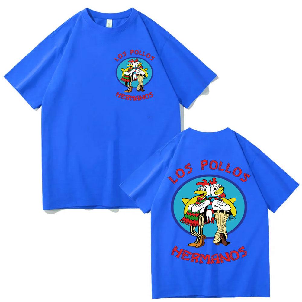 TV Series Breaking Bad Los Pollos Hermanos Graphic T Shirts Vintage Y2K Clothing Tshirt Casual Fashion Loose Tshirts Unisex