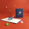 3D Airplane Style Greeting Card Party Invitation Cards Model Decoration Paper Carving Folding DIY Festival Gathering Supply TMZ