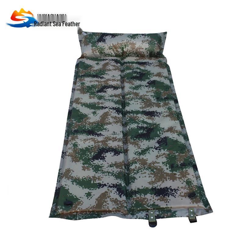 Portable Thickened Camouflage Inflatable Camping Mat