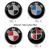 45mm Niebiesko-Czarny Węglowy Logotyp BMW Naklejka na Emblemat Kierownicy Samochodowej Do BMW E39 E46 E60 E90 E30 E36 E87 E91 E92 F10 F20 F30 X1 X3