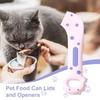 2Pcs Cute Shape Silicone Pet Food Cover Portable Cat Can Opener  Wet Food Mixing