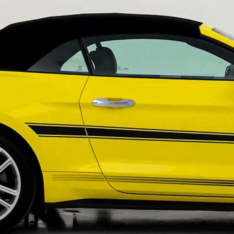  ABS Door Handle Decoration Cover Sticker Fit For Ford Mustang 2015-2023 Exterior Accessories