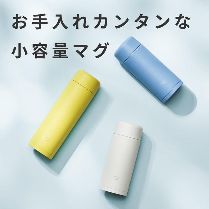 Zojirushi Water Bottle 250ml Dishwasher Safe Seamless Lid 2-Piece Wash Stainless Mug Bright White SM-MT25-WM 250mL