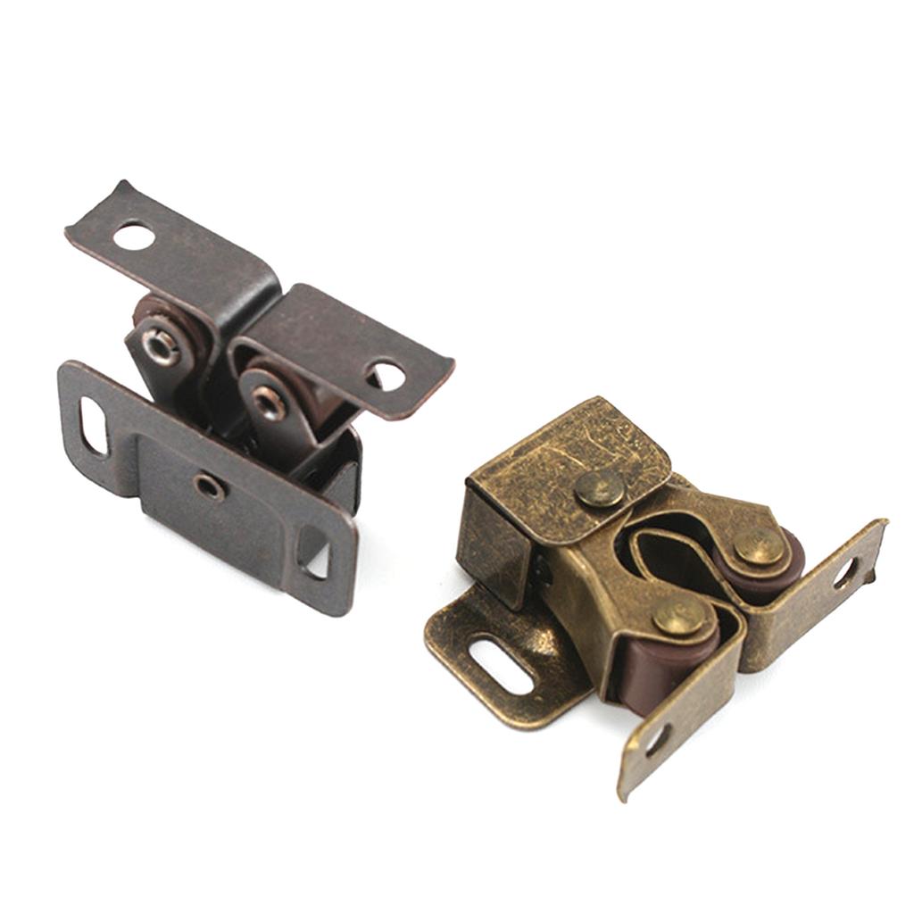 10 Pack Double Roller Catch Cabinet Latches for Cupboard Closet Door, Home Furniture Door Double Roller Catches