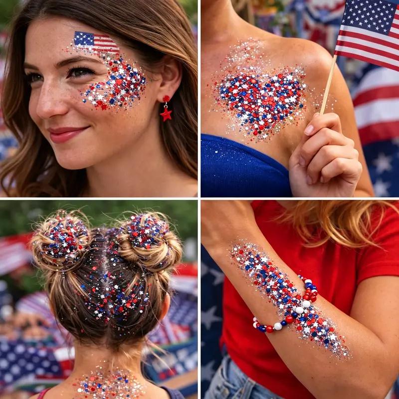 Sparkling Sequins Glitter Gel Stick Mermaid Themed Body Hair Face and Lip Glitter Gel Perfect for Festival Anniversary Carnival and Disco Party Makeup