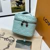 [Occasion] Mini Vanity Édition Limitée Été Monogramme Gaufré Cuir Souple Sac à Maquillage Petit Carré Porté Main Bandoulière Sh - Excellent #JBUABK