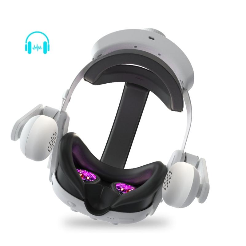 Head Strap for Quest3 VR with Headphones Adjustable Headstrap with Enhanced Comfort Support,Easy to install