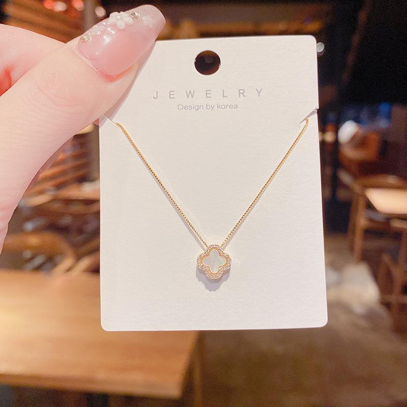 Female Personalized Fashion Versatile Four Leaf Flower Necklace