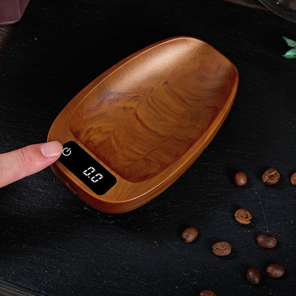 Touchscreen Coffee Scale Tortoise Shell Pattern Coffee Bean Tray Digital Scale  Seasonings