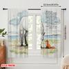 2pcs 2D flat printing Drapes Horse Fox Childhood Love 100% Polyester Without Electricity Birthday Party Perfect for Photo Booths