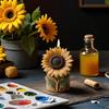 Food Grade Silicone Sunflowers Mould Candle Soap Maker With Easy Releases For Home Decoration