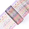 Hot Selling Cute Washi Tape with Custom Flowers Design for Office Decor Journal Adhesive Freshness Small Rolls