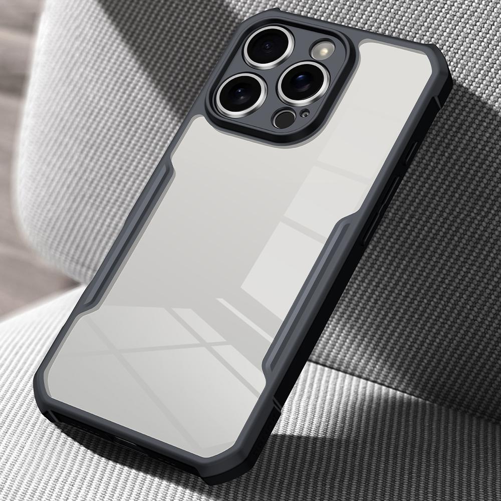 

XUNDD For iPhone 16 Pro Case Hybrid TPU+Acrylic Clear Shockproof Cover A