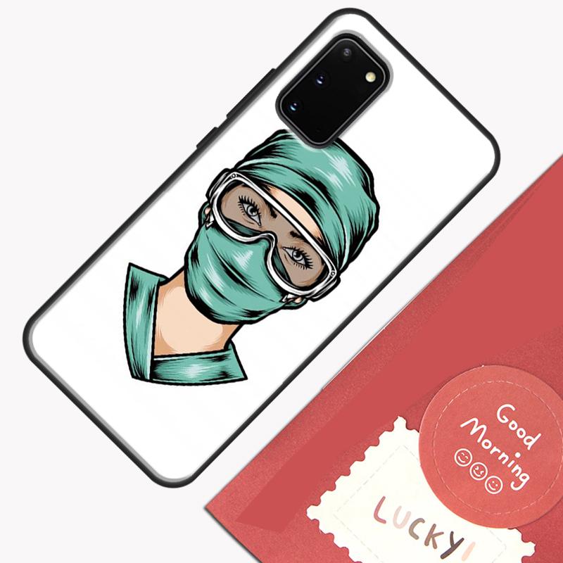Cartoon Medicine Doctor Nurse Phone Case For Samsung Galaxy S26 S25 S24 S20 S21 S22 S23 Ultra S10 Plus S25 FE Cover Shell