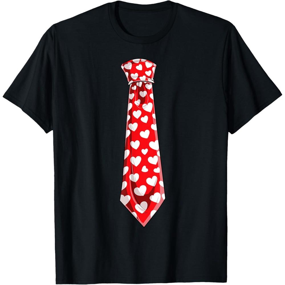 Valentines Day Neck Tie Heart Youth Boys Girls Boys Men Love Gifts T-Shirt S чёрный