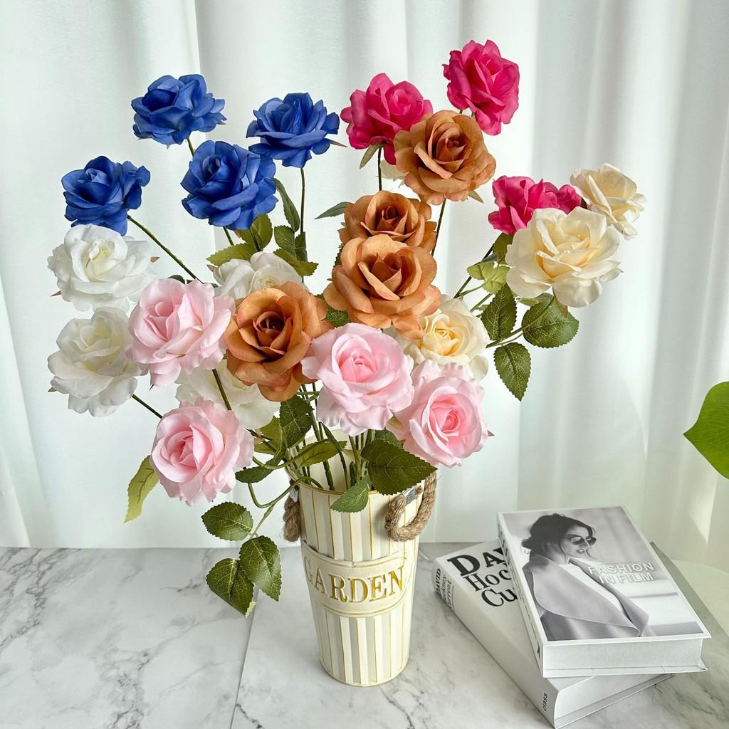 Rose Artificial Flower Wedding Hotel Restaurant Decoration Desktop Ornament