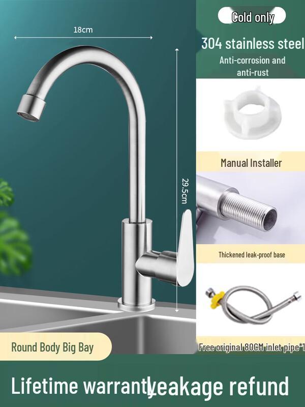 ZISIZ Single Cold Kitchen Faucet