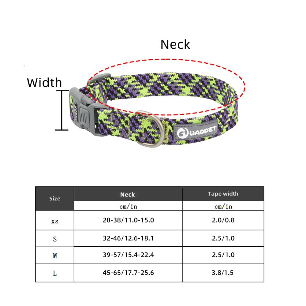 Adjustable Puppy Dogs Collar Medium Large For Dog Choker Ring Durable Reflective Nylon Pet Cat Collar Breathable Bulldog Harness
