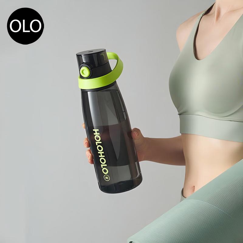 HOLOHOLO Pilates Sports Water Bottle with Straw, 1000ml