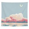 Home Decor Seascape Wall Hanging Cloth Romantic Moon Cloud Print Tapestry Bedroom Living Room Background Cloth Tapiz