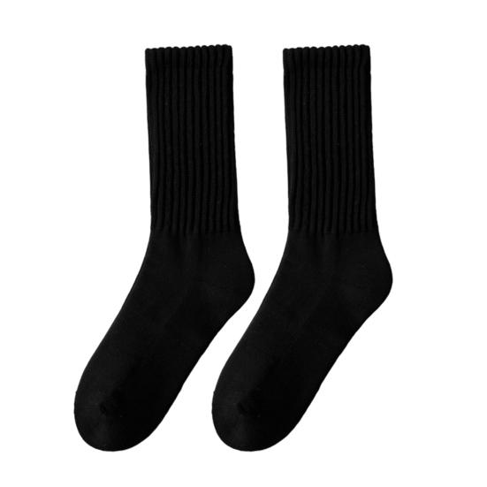 Women Slouch Socks Scrunch Crew Socks Retro Plain Color Stretchy Boot Socks for Girls Street Casual Wear Sneakers Loafers