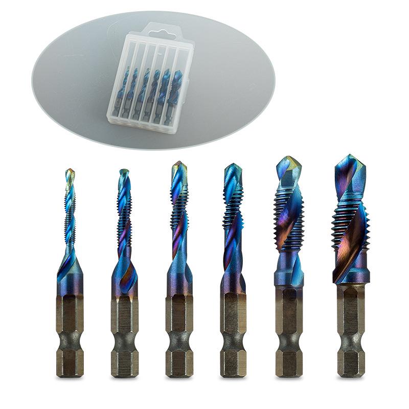 Yunbei Titanium-Plated High-Speed Steel Spiral Tap Drill with Hexagonal Shank