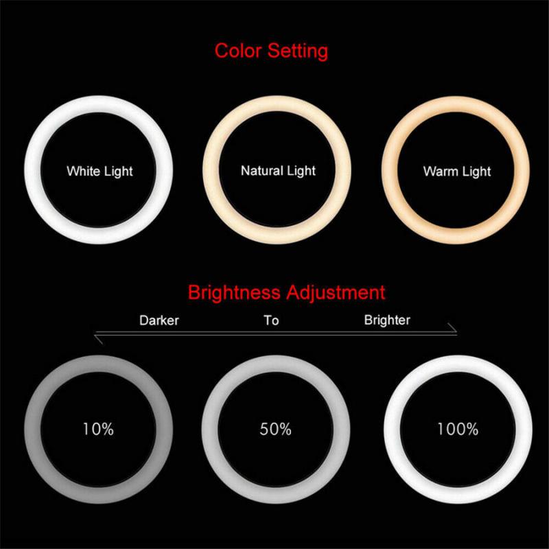 1Pc Gift Women Led Light Ring 6Inch Aluminum Pc For Selfie Take Photo Fill Light