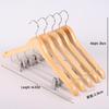 JINGRUIXIANG Vintage Wooden Hangers with Clips, 10-Pack