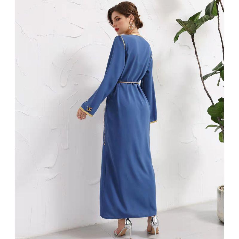 2021 New Hand-stitched Phnom Penh V-Neck Rhinestone Dress