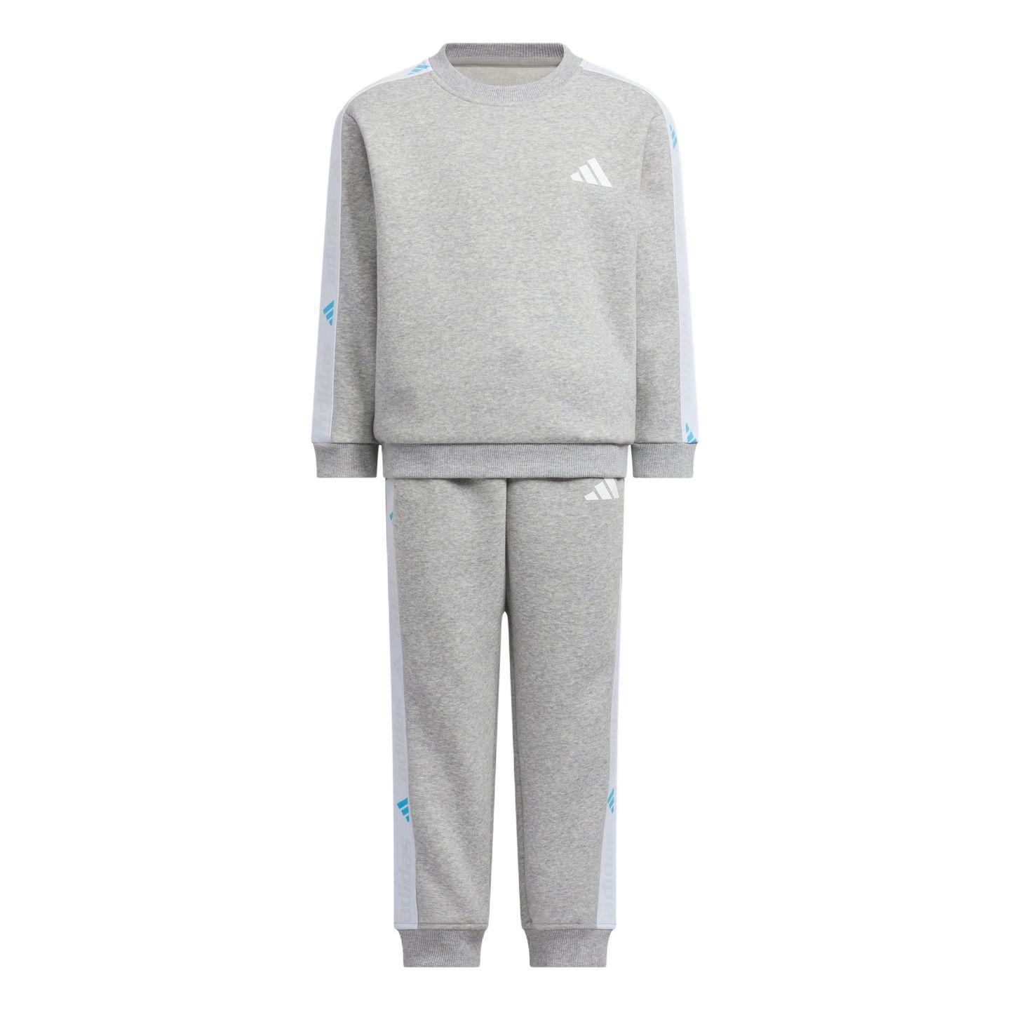 Adidas Casual Sportswear Fleece Lined Crew Neck Pullover Long Sleeved Sweatshirt With Elastic Cuff And Lace Up Pants KR8302 146