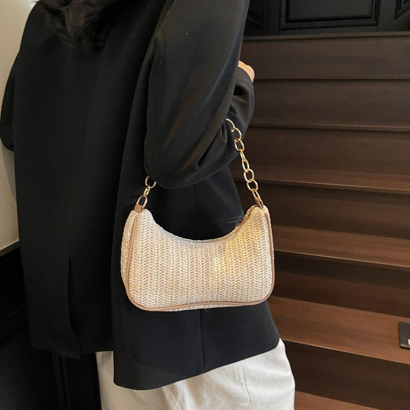 Woven Underarm Bag, Summer Fashion New Trend Fashion Shoulder Handbag, Beach Bag, Straw Women's Bag