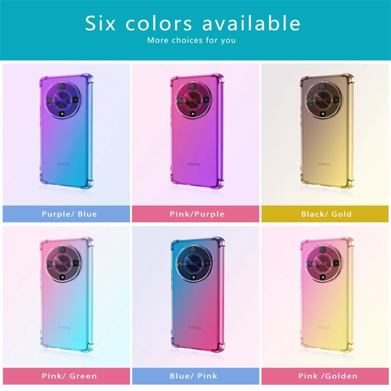Shockproof Gradient Airbag TPU Case for Honor Magic 8 7 6 Lite Magic 4 Pro X9d X9c X9b X9a X9 G Protective Cover Fundas Coque