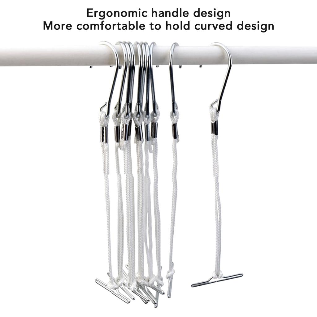 20 st Mönsterkrokar Hängande Syning Tillverkning Metallhängare Med Rep Ergonomiskt Handtag 260 mm