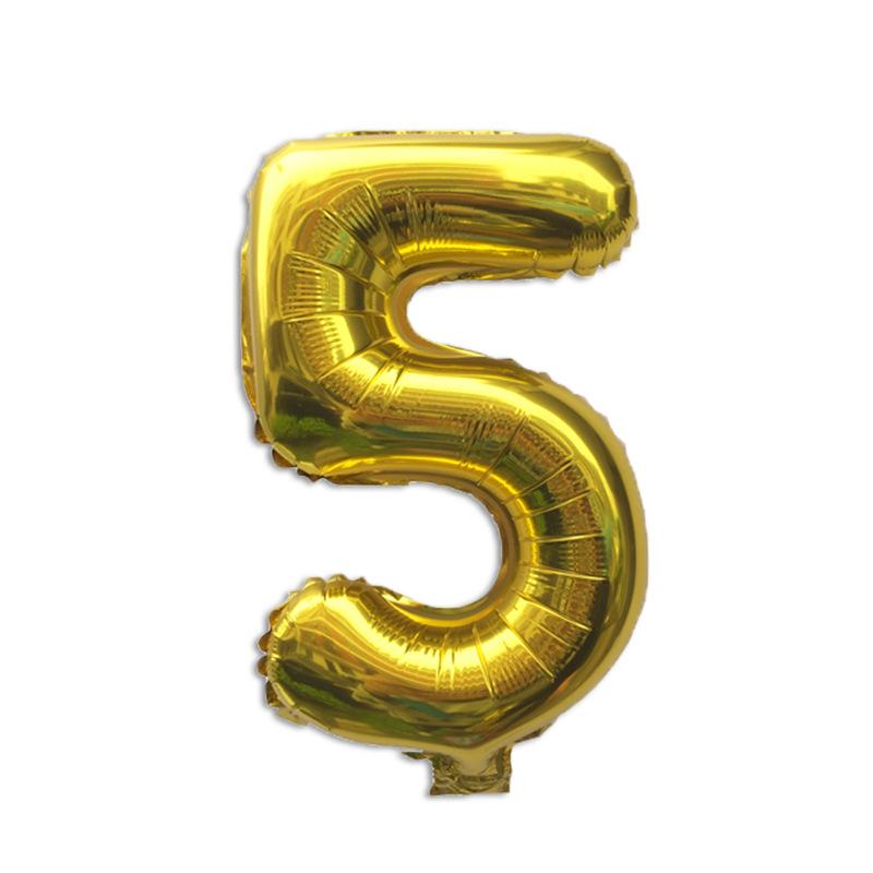 Thin Body 40-Inch Large Digital Aluminum Film Balloon 42-Inch Digital Balloon Birthday Party Decoration Helium Balloon Floating In The Air