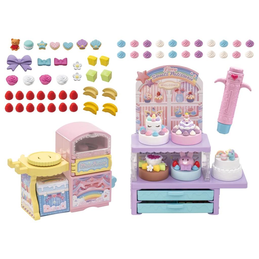 Takara Tomy Yume Deco Patissier Pom Pom Whip with Decoration Parts Doll Pretend Play Toy for Ages 3 and Meets Toy Safety ST Mark Licca TAKARA TOMY