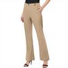Womens Dressy Pants Work Straight Leg Pants Casual Bell Bottom With Trousers Pockets