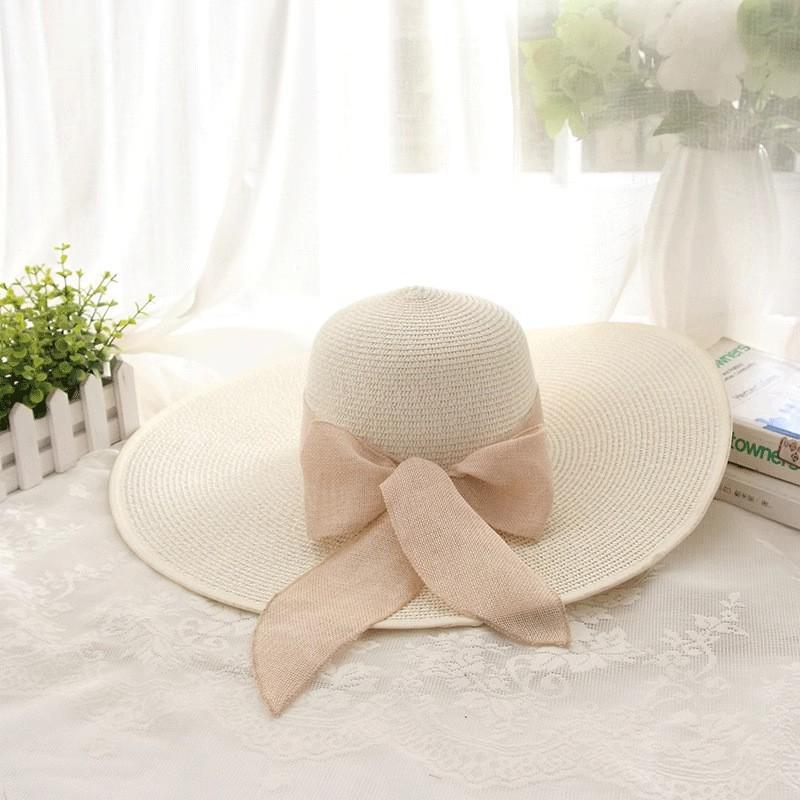 oversized brim straw hat women's summer sun protection visor straw hat seaside beach hat travel sun hat vacation style