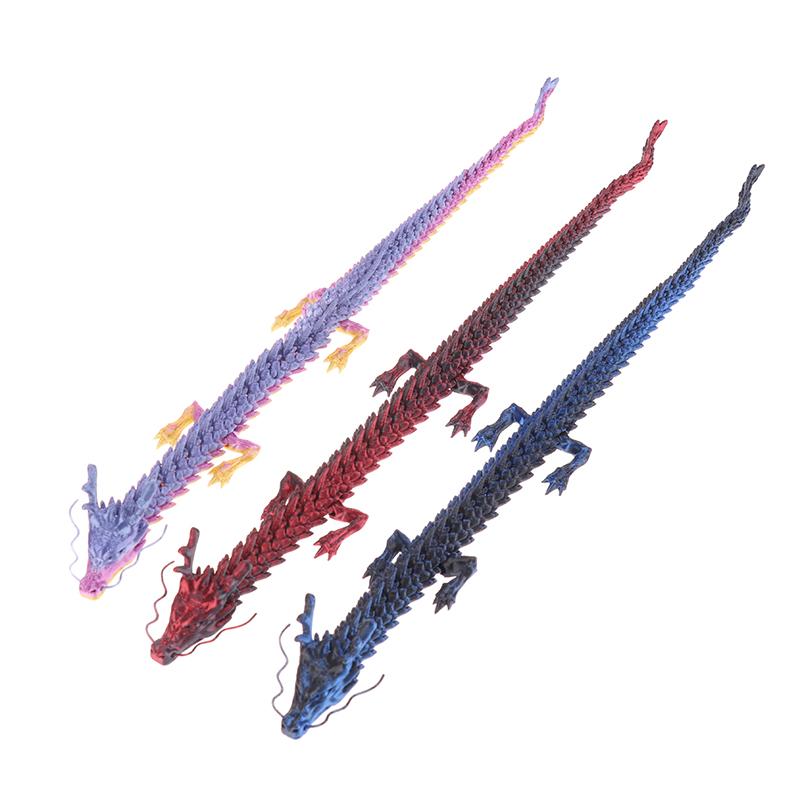 1 Piece Ideal Gift Gem Dragon Fidget Toy 30Cm 3D Printed Rotatable Articulated Dragon For Kids With Adhd Birthday Gifts